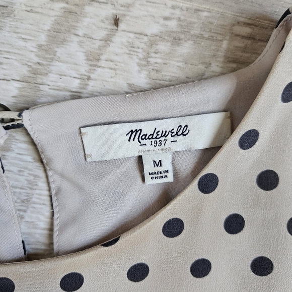 Madewell Silk Polka Dots Mini Dress - Picture 8 of 14